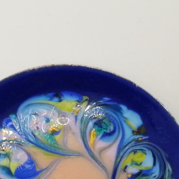 VTG Glass Enamel on Copper Plate Small - Picture 2 of 12